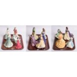 Three trays of Royal Doulton and Royal Worcester and other ladies