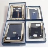 Four Elizabeth II silver photograph frames by Carrs, Sheffield, two 2010 and two 2011, each oblong