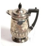 A Victorian silver coffee pot, by Hawksworth, Eyre & Co Ltd., London 1897, slightly tapering