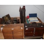 A quantity of horological related items including a selection of clock books, mantel clocks, wall