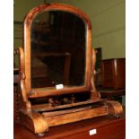 A 19th century mahogany toilet mirror