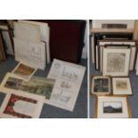 A large quantity of decorative prints and engravings, together with some maps (qty)