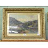Charles Shaw (19th century), Mountainous landscape, signed and dated, oil on canvas,