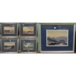 Edward John William Prior (20th century), Five Northern landscapes, signed, watercolours, various
