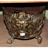 A 19th century brass wine cooler