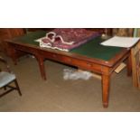 A late Victorian large mahogany library table