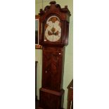 A mahogany eight day centre seconds longcase clock, dial indistinctly signed, early 19th century,