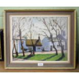 Fred Bottomley (1883-1960) 'Churchtown, Southport', signed and labelled verso, oil on board, 31cm