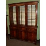 Christopher Pratt, a reproduction mahogany and glazed bookcase, 150cm wide