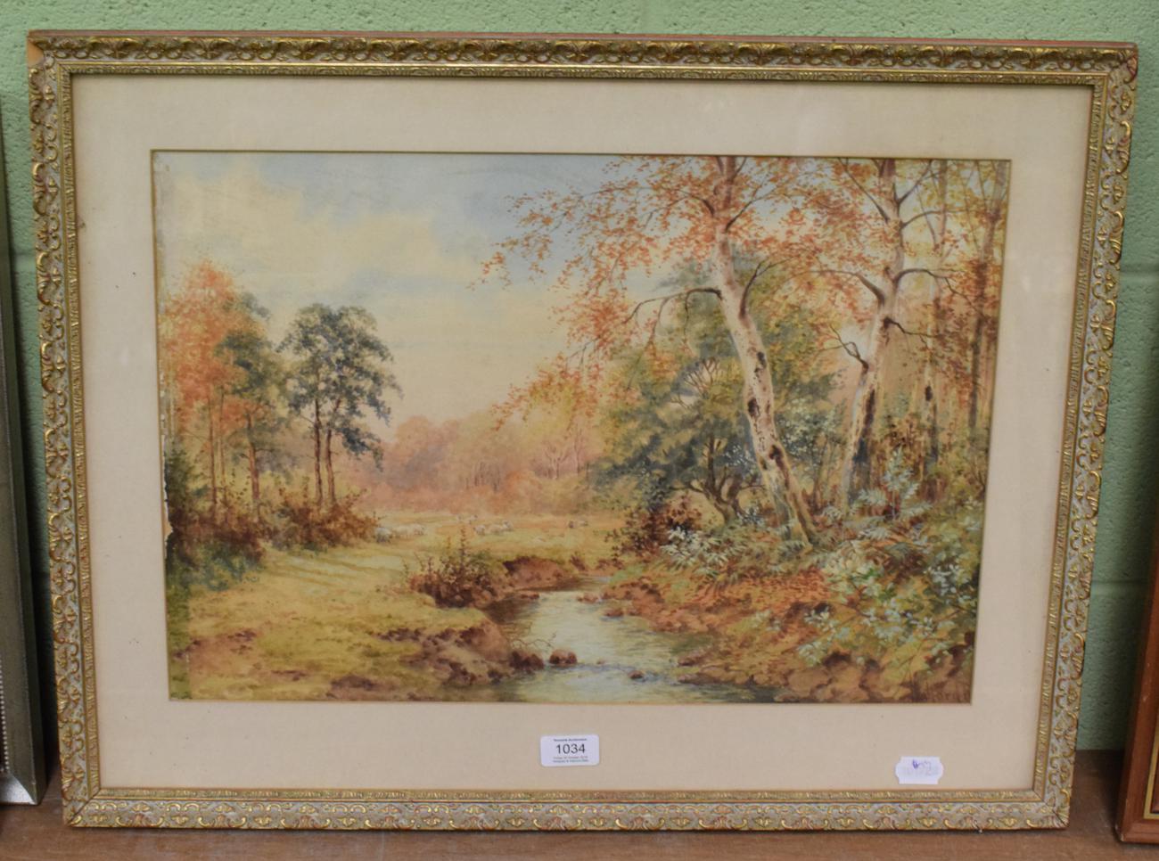 Joseph Halford Ross (1855-1909) Near Ollerton, Sherwood forest, signed, watercolour