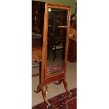 A mahogany cheval mirror