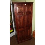 A Metal Gun Cabinet, modern, the hinged door with double locks enclosing a lockable cupboard door,