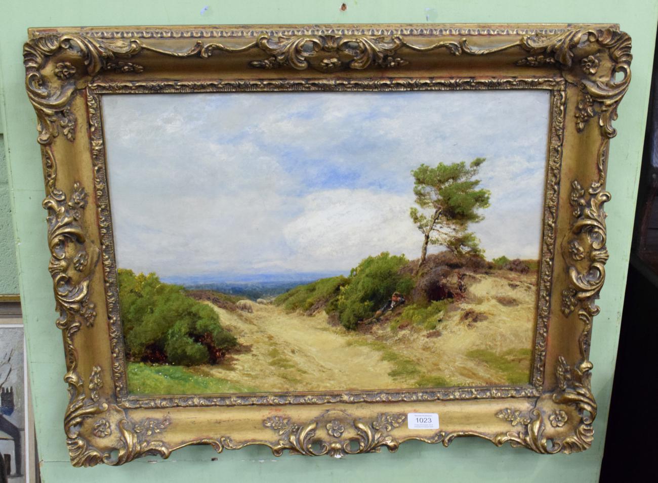 J.Clayton Adams (19/20th century), Landscape with figure, signed, dated, oil on canvas