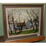 Fred Bottomley (1883-1960) 'Churchtown, Southport', signed and labelled verso, oil on board, 31cm by