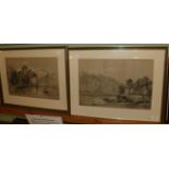 British school (19th century) A pair of watercolour wash drawings of Switzerland, both