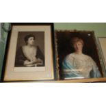 British School, portrait thought to be of Queen Alexandra (wife of Edward VII) and a Victorian