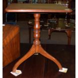 A Regency mahogany tilt-top tripod table, 69cm high