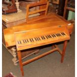 A 20th century pine spinette