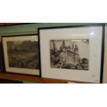 After Sir Frank Brangwyn (1867-1956) ''Santa Maria'', signed etching; together with a coloured
