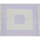 Large Early 20th Century Lavender and White Cotton Reversible Quilt, with central lavender panel