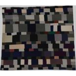 Early 20th Century Welsh Tailors Samples Quilt, incorporating coloured and patterned wools, tweeds