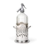 A George V Silver Seltzer Bottle-Stand, by Roberts and Dore, Birmingham, 1930, cylindrical and