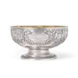 A George IV Scottish Silver Punch-Bowl, by David McDonald, Glasgow, 1826, tapering cylindrical and