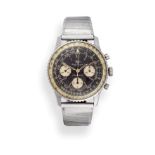 A Stainless Steel Chronograph Wristwatch, signed Breitling, Geneve, model: Navitimer, ref: 806,