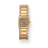 A Lady's 18ct Rose Gold Diamond Set Wristwatch, signed Patek Philippe, model: Twenty 4, ref: 4908/