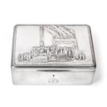 An Edward VII Silver Presentation Cigar-Box, by Mappin and Webb, London, 1901, oblong, the cover