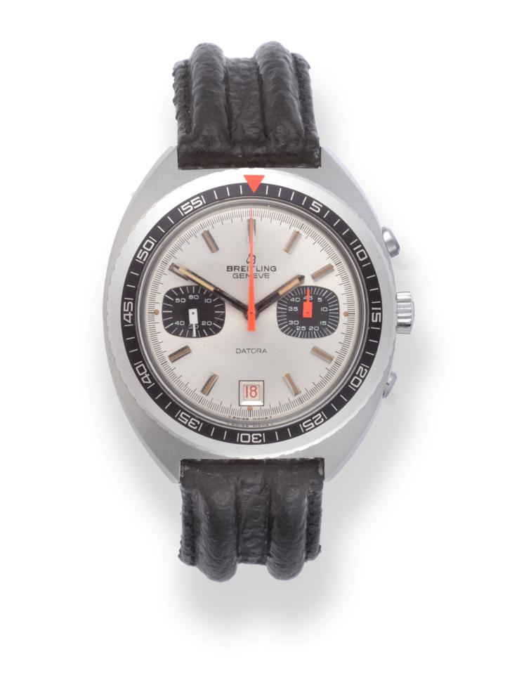 A Stainless Steel Calendar Chronograph Wristwatch, signed Breitling, Geneve, model: Datora, ref: