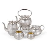 A Four-Piece Victorian Silver Tea and Coffee-Service, by George Fox, London, 1865, each piece with