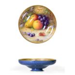 A Royal Worcester Porcelain Bowl, by Albert Shuck, 1920, of ogee circular form, painted with a still