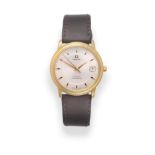 An 18ct Gold Automatic Calendar Centre Seconds Wristwatch, signed Omega, Chronometer, model: De