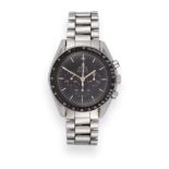 A Stainless Steel Chronograph Wristwatch, signed Omega, Model: Speedmaster, Professional, Moon