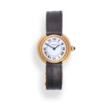 A Lady's 18ct Gold Wristwatch, signed Cartier, model: Vendome, circa 1979, lever movement signed,