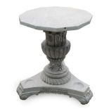 A Mid 19th Century Carved Grey and White Carrara Marble Centre Table, Signed J Goulding,