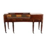 A George III Mahogany, Rosewood and Ebony Strung Square Piano, by Astor & Horwood, early 19th