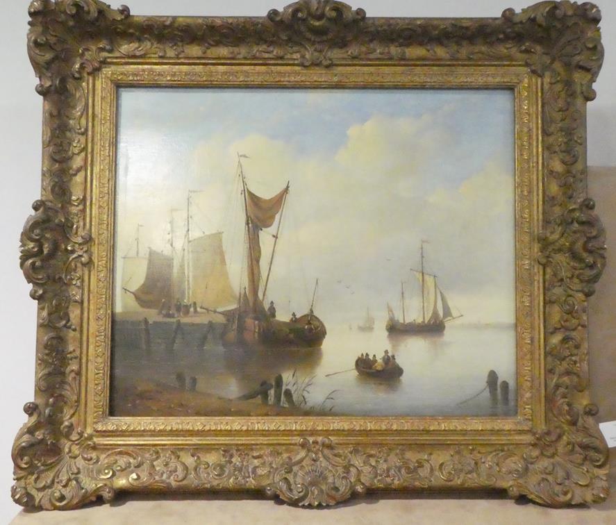 Circle of Miles Edmund Cotman (1810-1858) Moored vessels and other shipping in calm waters With - Image 2 of 5