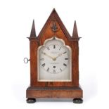 A Small Rosewood Mantel Timepiece, signed Simson, Southampton, circa 1835, the Gothic style case