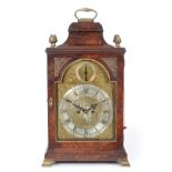 ~ A George III Mahogany Striking Table Clock, signed Wm Fenton, Newcastle, circa 1770, inverted bell