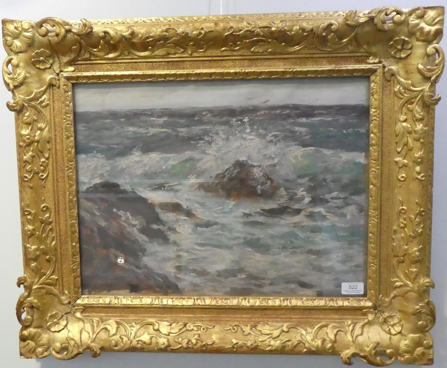 James Charles (1851-1906) ''Capri seascape'' Monogrammed, with inscribed Leicester Galleries label - Image 2 of 9