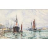 Frederick William Scarborough (1860-1939) Lowestoft Signed, watercolour, 23cm by 37.5cm