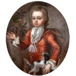 Circle of Sir Peter Lely (1618-1680) Portrait of a young boy, three quarter length, wearing a red