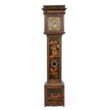 ~ A Green Chinoiserie Eight Day Longcase Clock, signed Joseph Green, North Shields, circa 1720,