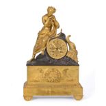 A French Bronze Ormolu Striking Mantel Clock, signed Alicort a Paris, circa 1830, case surmounted by