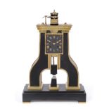 An Industrial ''Steam Hammer'' Striking Novelty Mantel Clock, signed Guilmet, Paris, circa 1880, A-