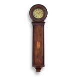 ~ An Unusual Mahogany Eight Day Longcase Drop Dial Wall Clock, signed Porthouse, Darlington, late