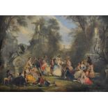 Attributed to Henry Andrews (1794-1868) Fête champêtre and a game of blind man's bluff Oil on