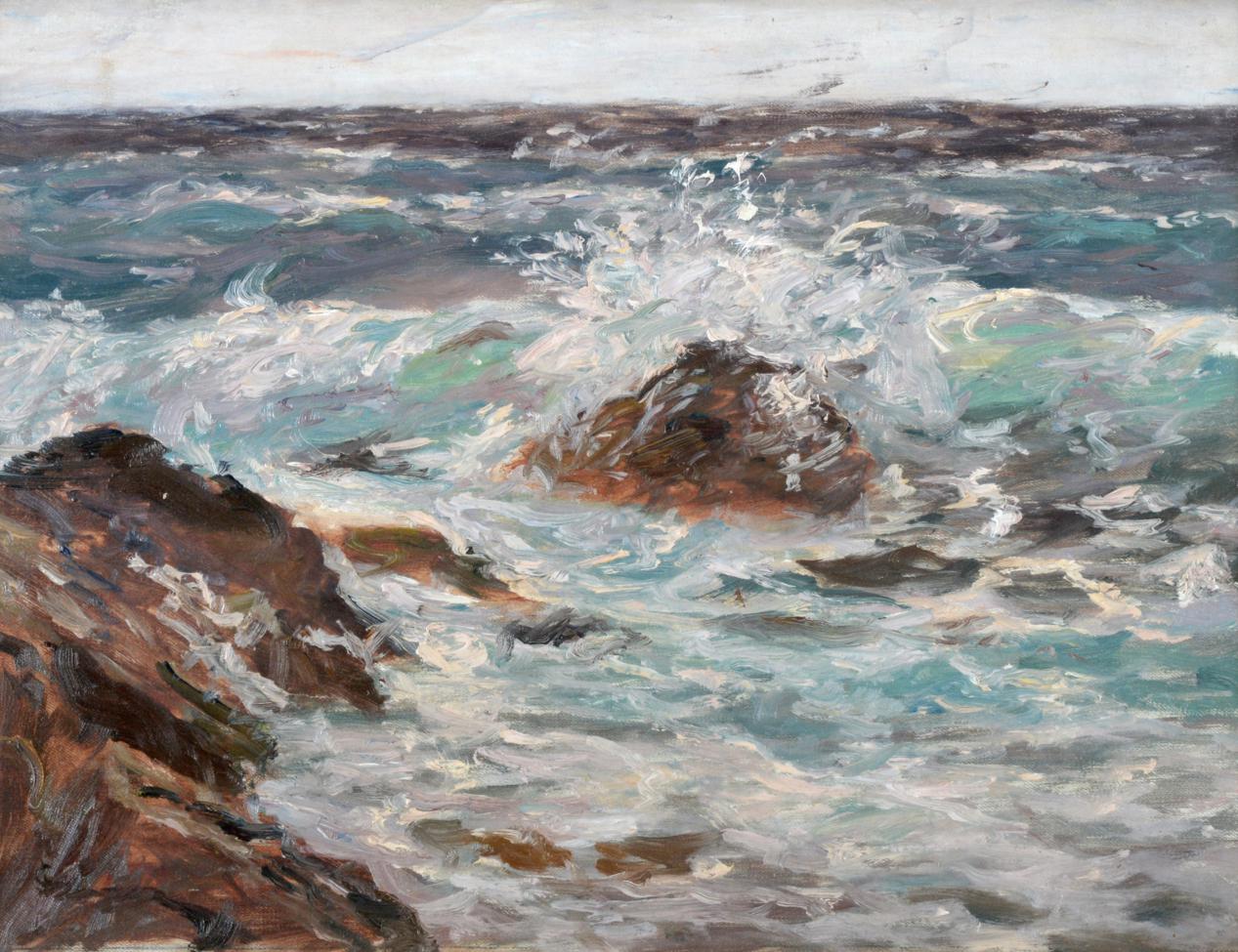 James Charles (1851-1906) ''Capri seascape'' Monogrammed, with inscribed Leicester Galleries label